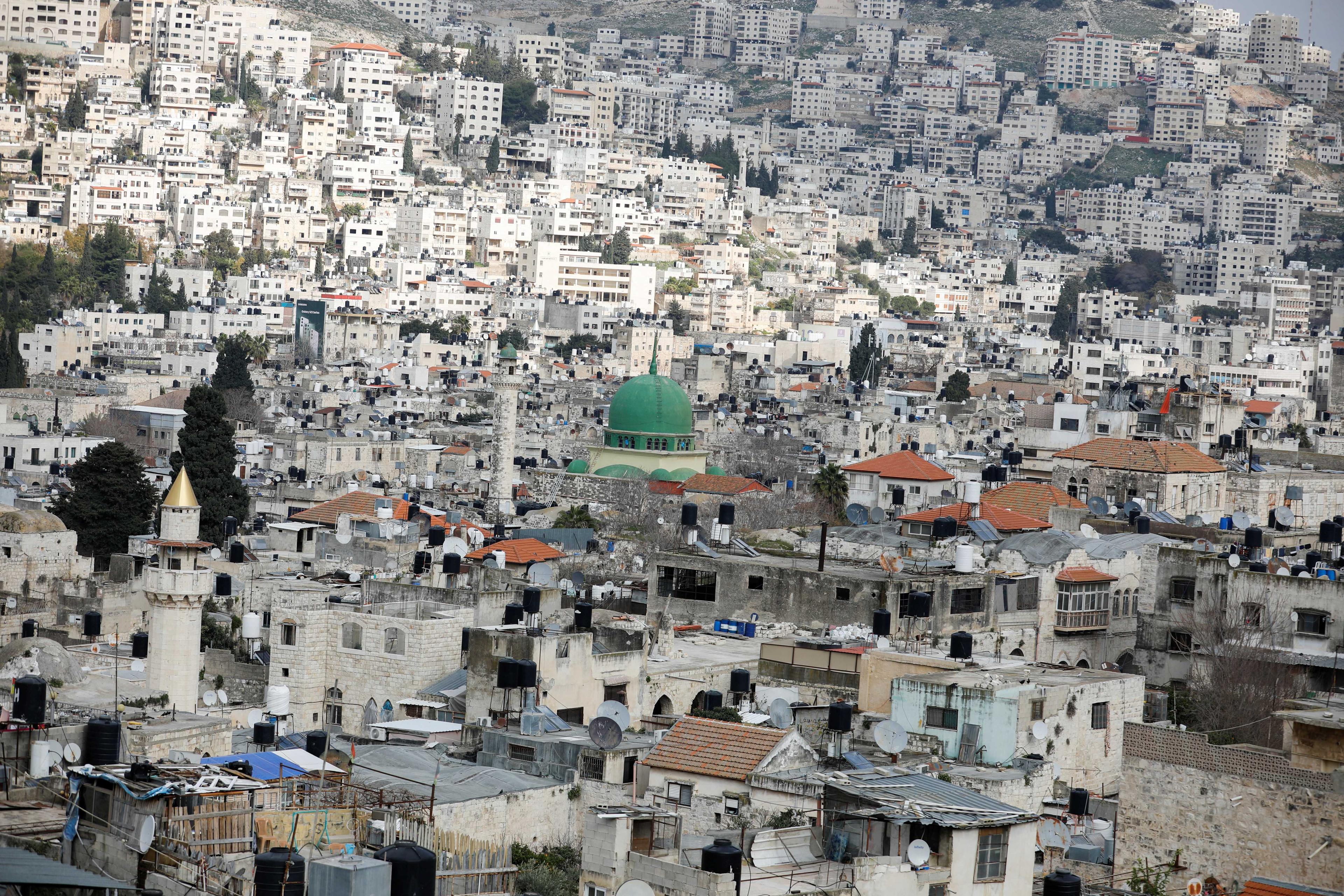 Pemandangan bandar Nablus di Tebing Barat yang diduduki Israel, 23 Februari. Gambar: Reuters