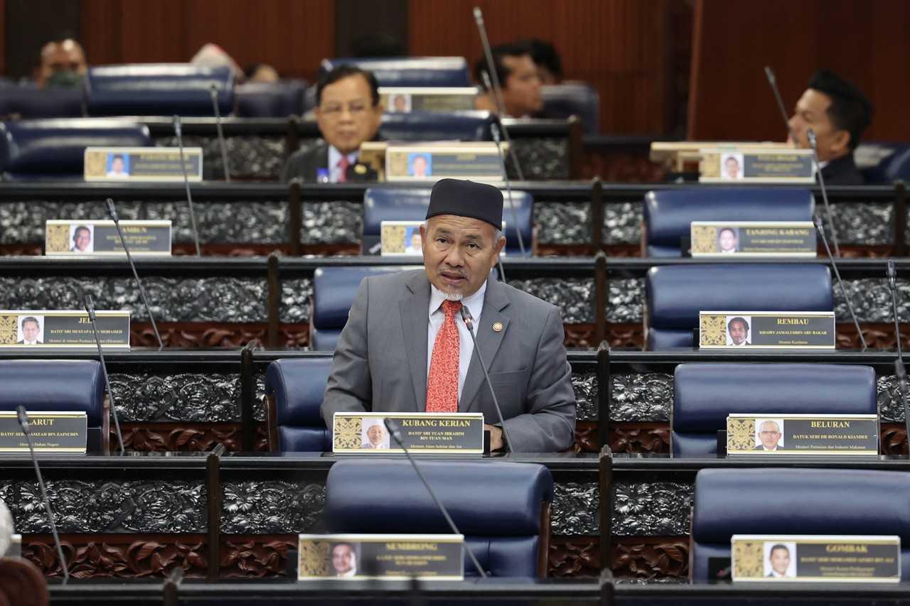 Kubang Kerian MP Tuan Ibrahim Tuan Man speaks in the Dewan Rakyat in October 2022. Photo: Bernama
