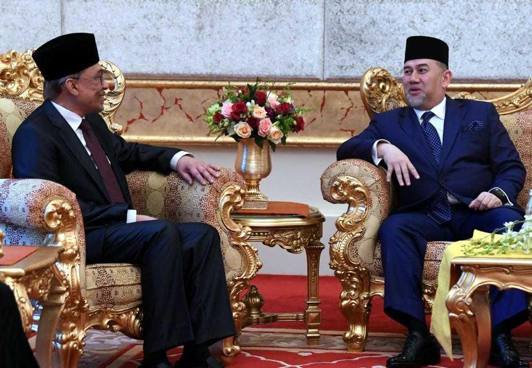 Prime Minister Anwar Ibrahim with Kelantan ruler Sultan Muhammad V in 2019. Photo: Facebook 