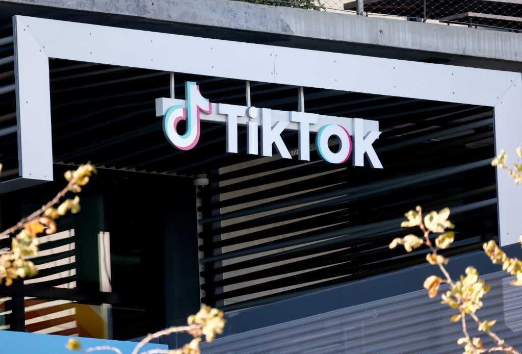 The TikTok logo is displayed at a TikTok office on Dec 20, in Culver City, California. Photo: AFP