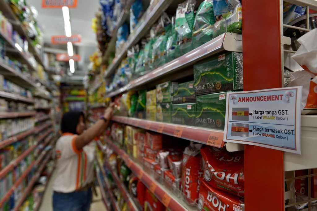 The 6% goods and services tax was introduced in 2015 but scrapped three years later after Pakatan Harapan came into power. Photo: AFP