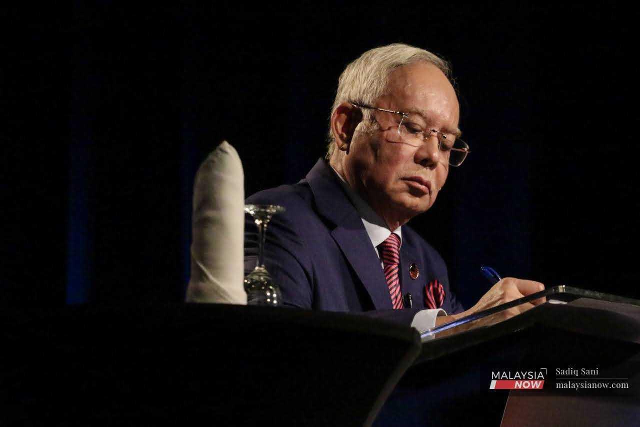 Former prime minister Najib Razak. 