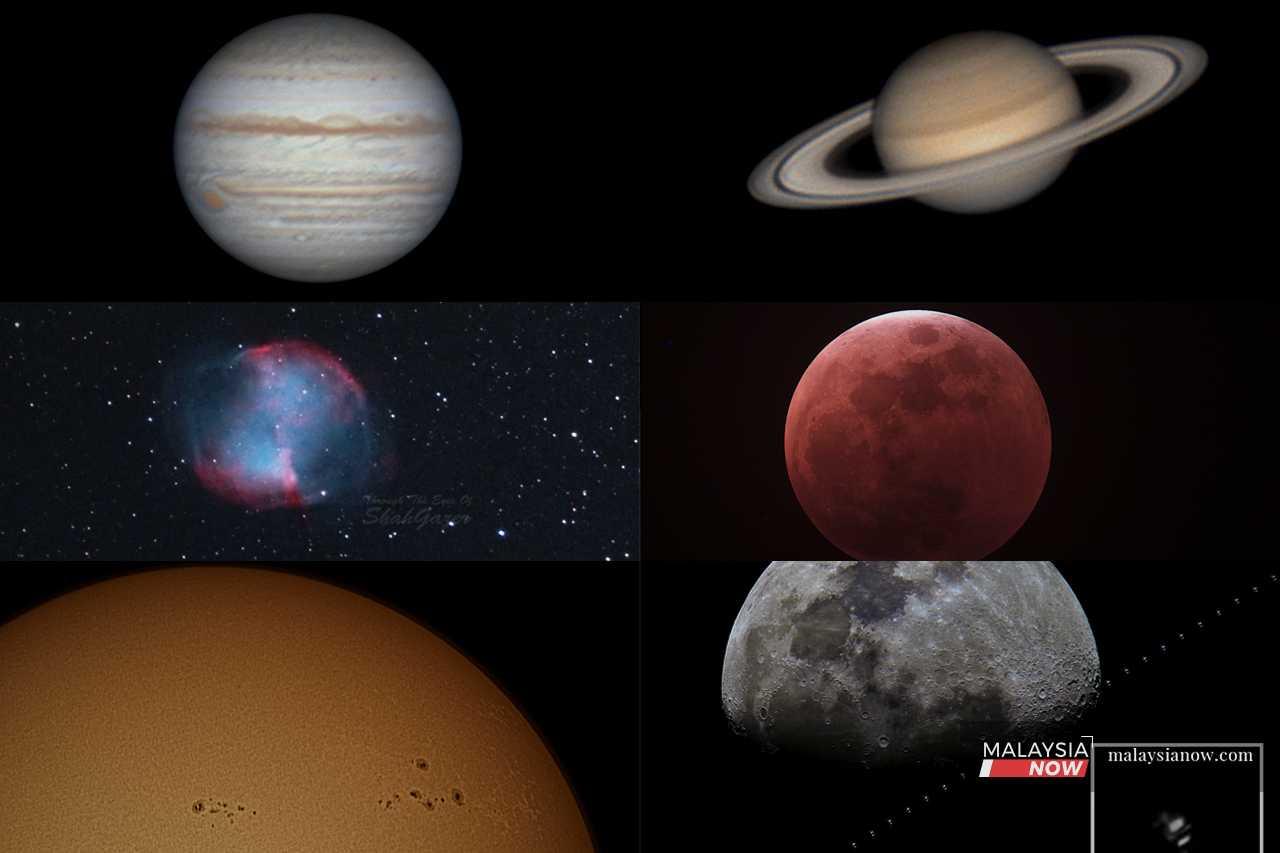 Kompilasi imej planet yang dirakam oleh Shahrin dari 2019 hingga 2022.