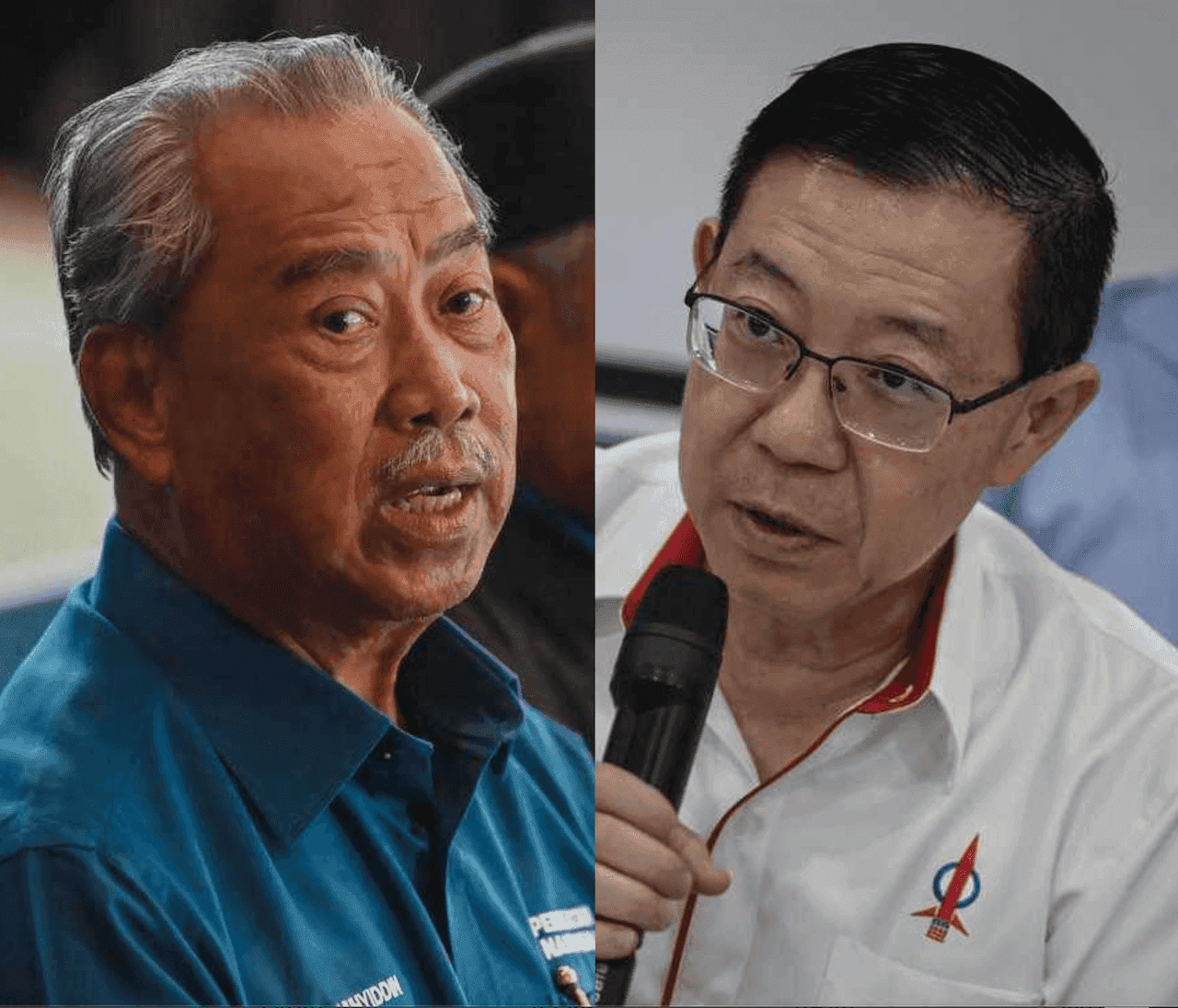 Former prime minister Muhyiddin Yassin and former finance minister Lim Guan Eng. 