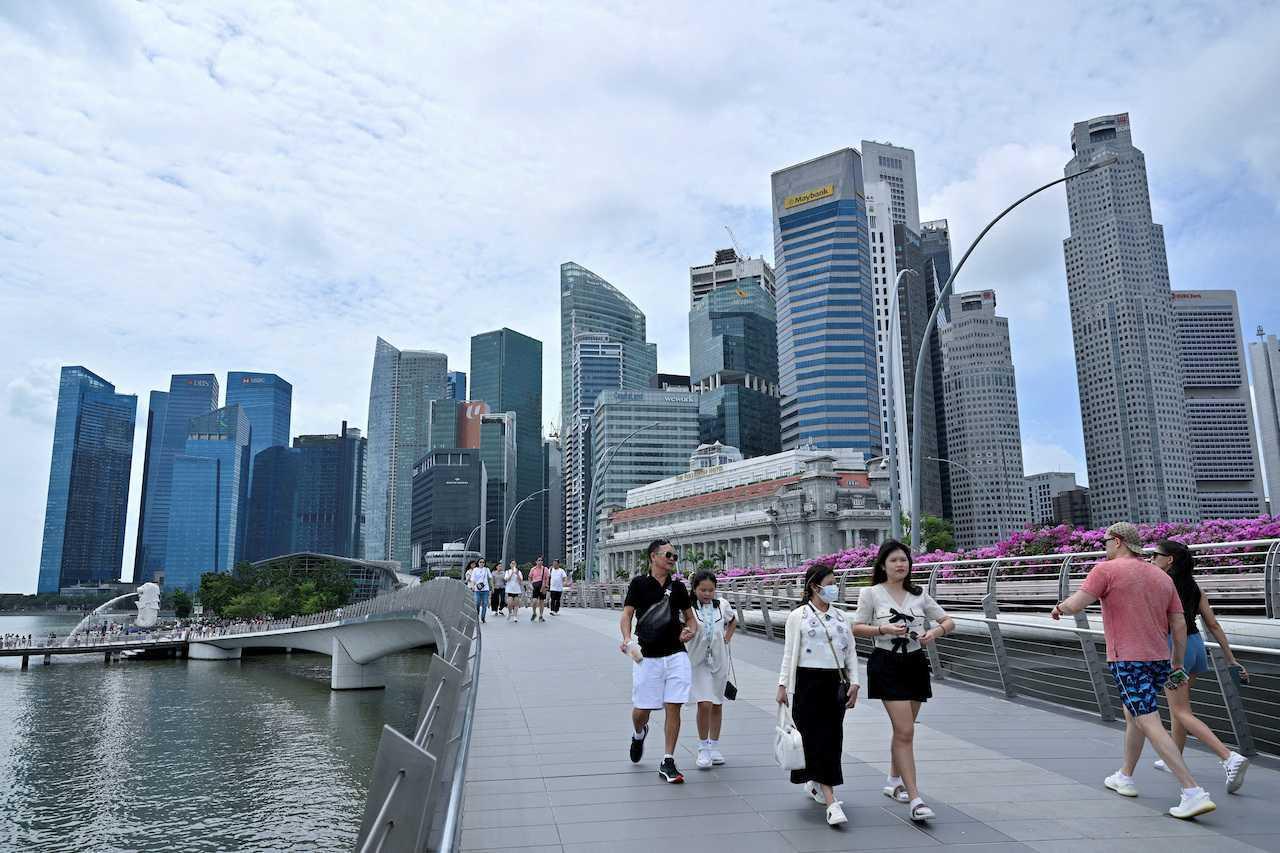 A view of the skyline in Singapore, Jan 27. Photo: Reuters