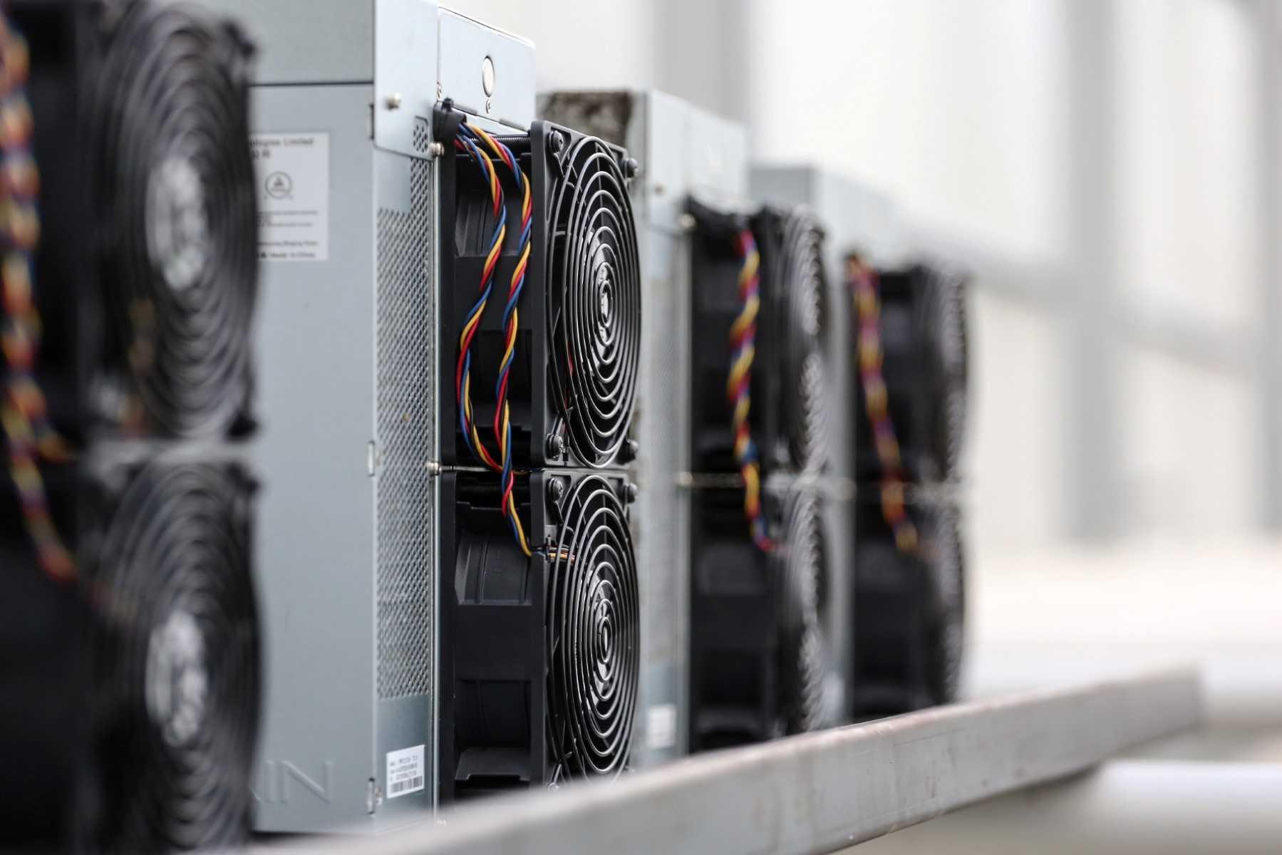 This photograph taken on Dec 7, 2022 shows Bitcoin mining hardwares near Amsterdam. Photo: AFP
