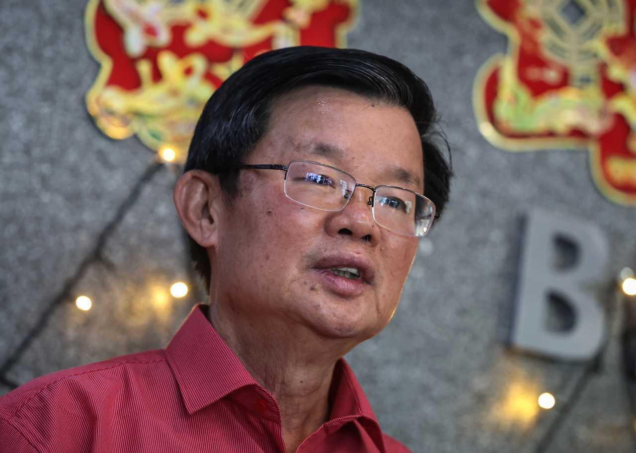 Penang Chief Minister, Chow Kon Yeow. Photo: Bernama