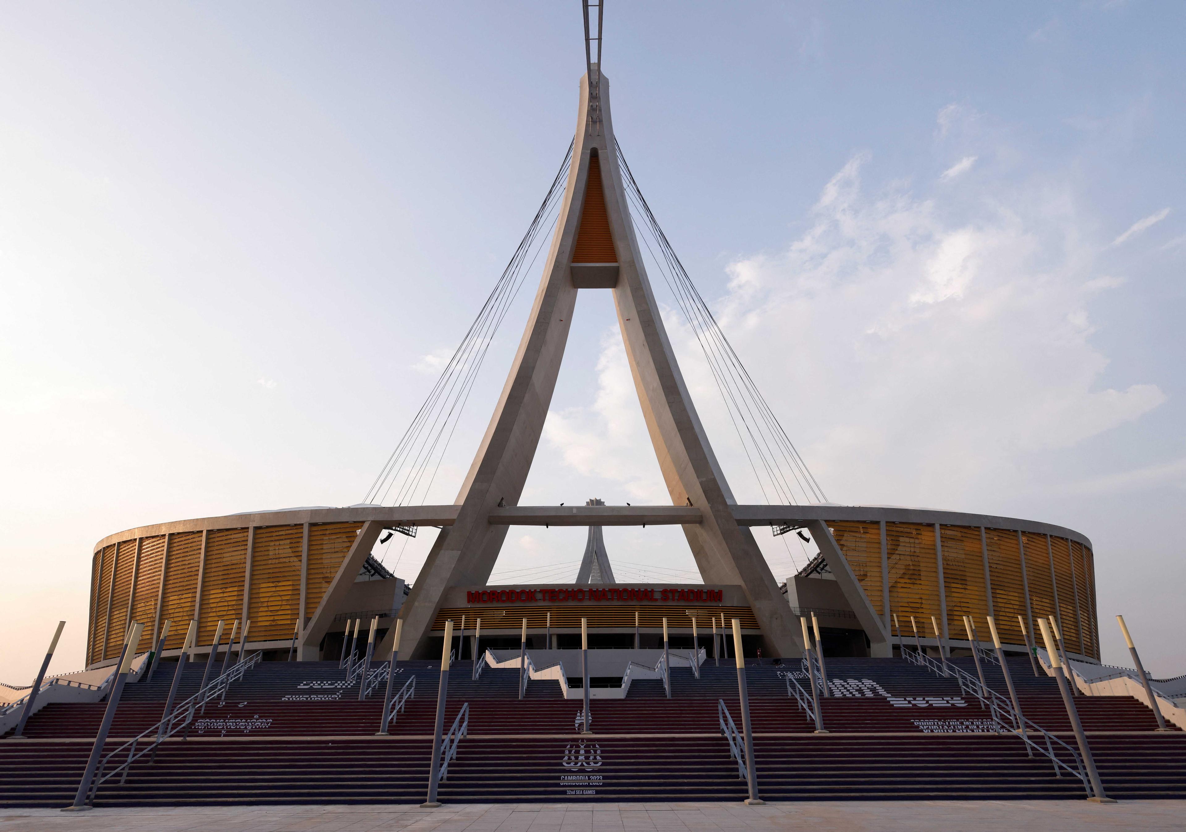 Morodok Techo National Stadium which is the main stadium of the 32nd Southeast Asian (SEA) Games - the first time the regional multi-sport tournament will be hosted in Cambodia, is pictured in Phnom Penh, Cambodia, May 2. Photo: Reuters