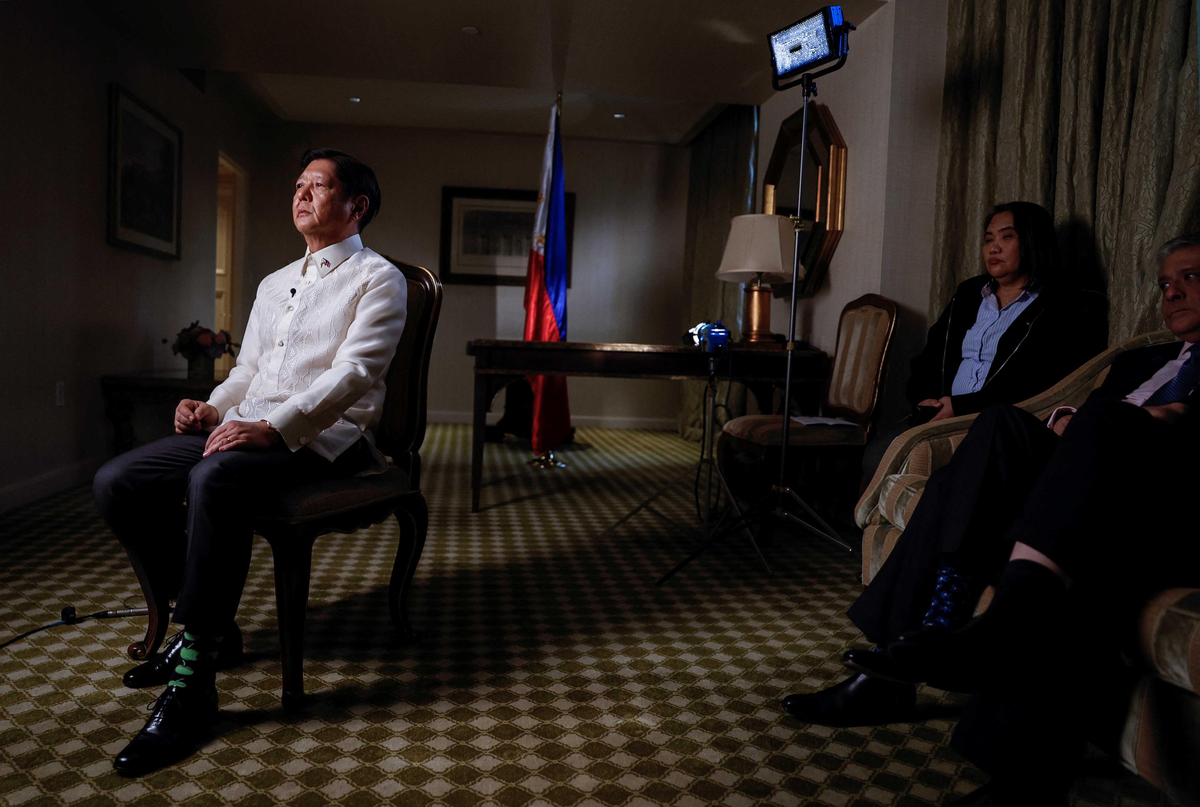 Philippine President Ferdinand Marcos Jr sits for an interview, at his hotel in Washington, US, May 4. Photo: Reuters