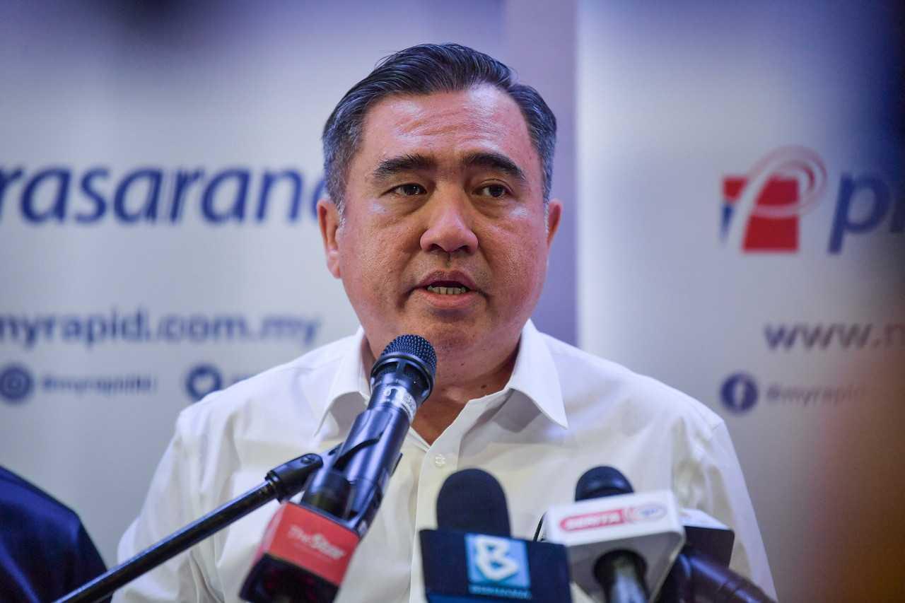 Transport Minister Anthony Loke Siew Fook at a press conference held during the Prasarana Group Hari Raya open house in Kuala Lumpur today. Photo: Bernama