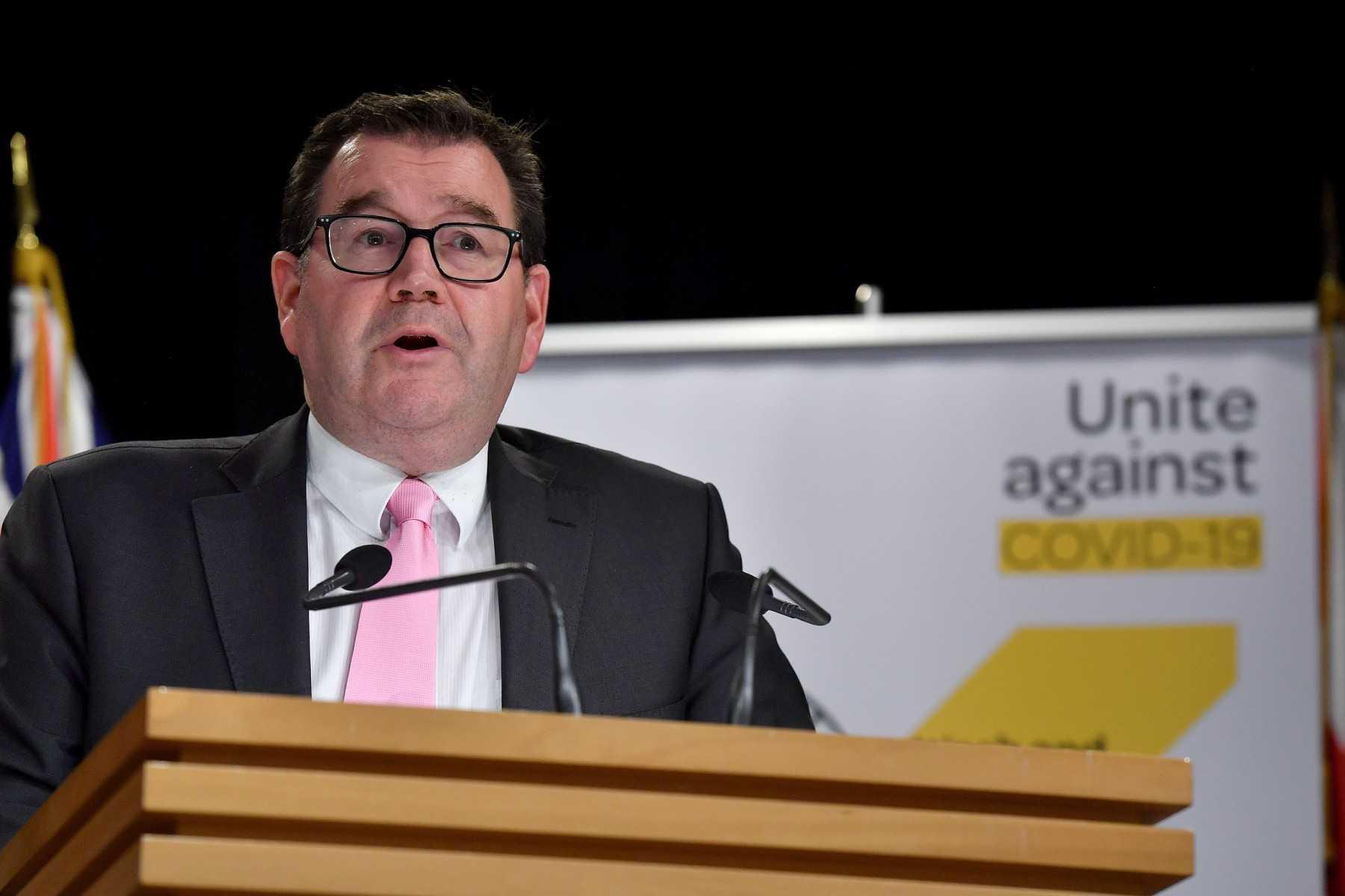 New Zealand's Finance Minister Grant Robertson speaks to the media during a press conference, at Parliament in Wellington on March 24, 2020. Photo: AFP