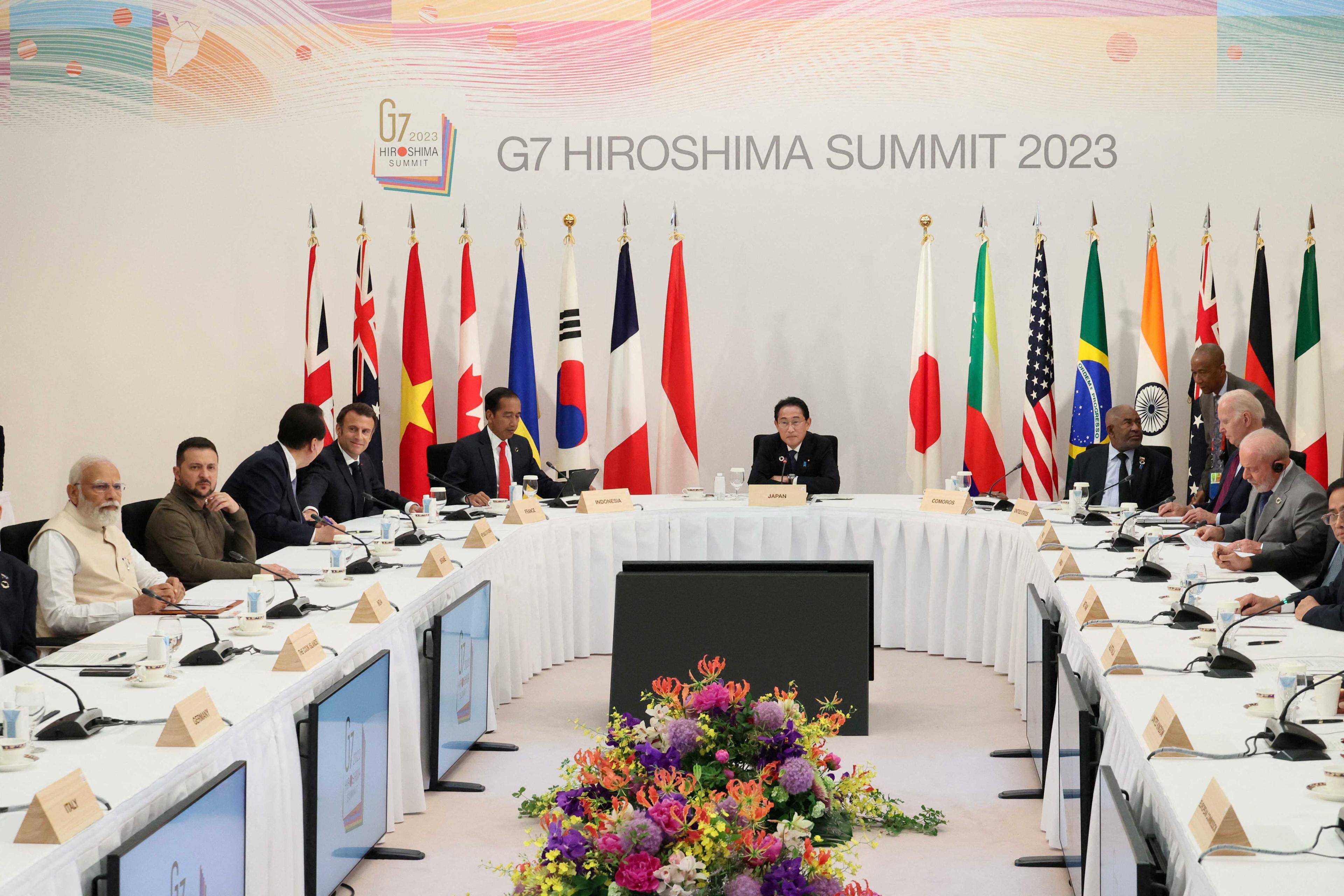 General view shows the G7 summit in Hiroshima, western Japan May 21, in this handout photo released by Ministry of Foreign Affairs of Japan. Photo: Reuters