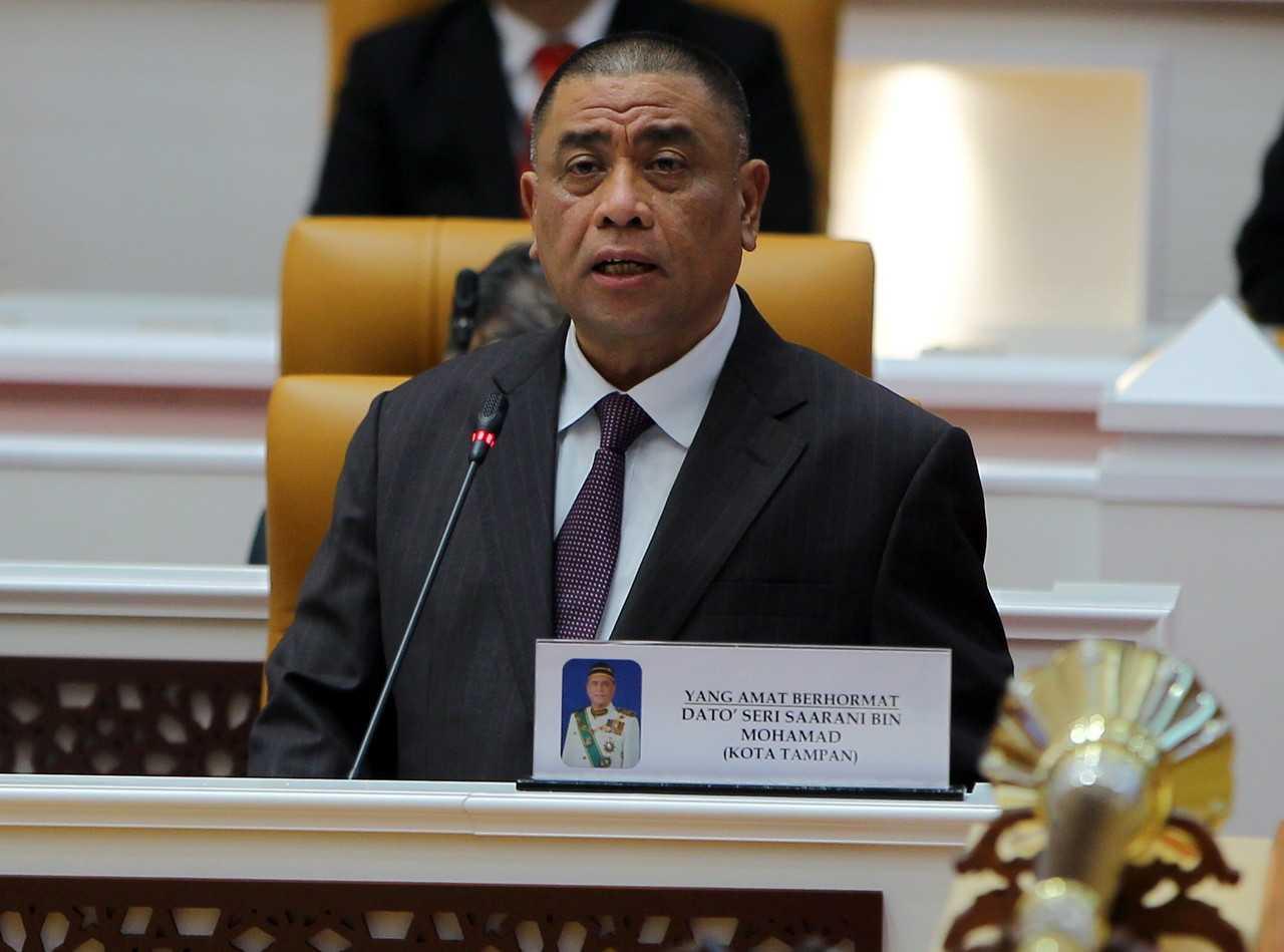 Perak Menteri Besar Saarani Mohamad. Photo: Bernama
