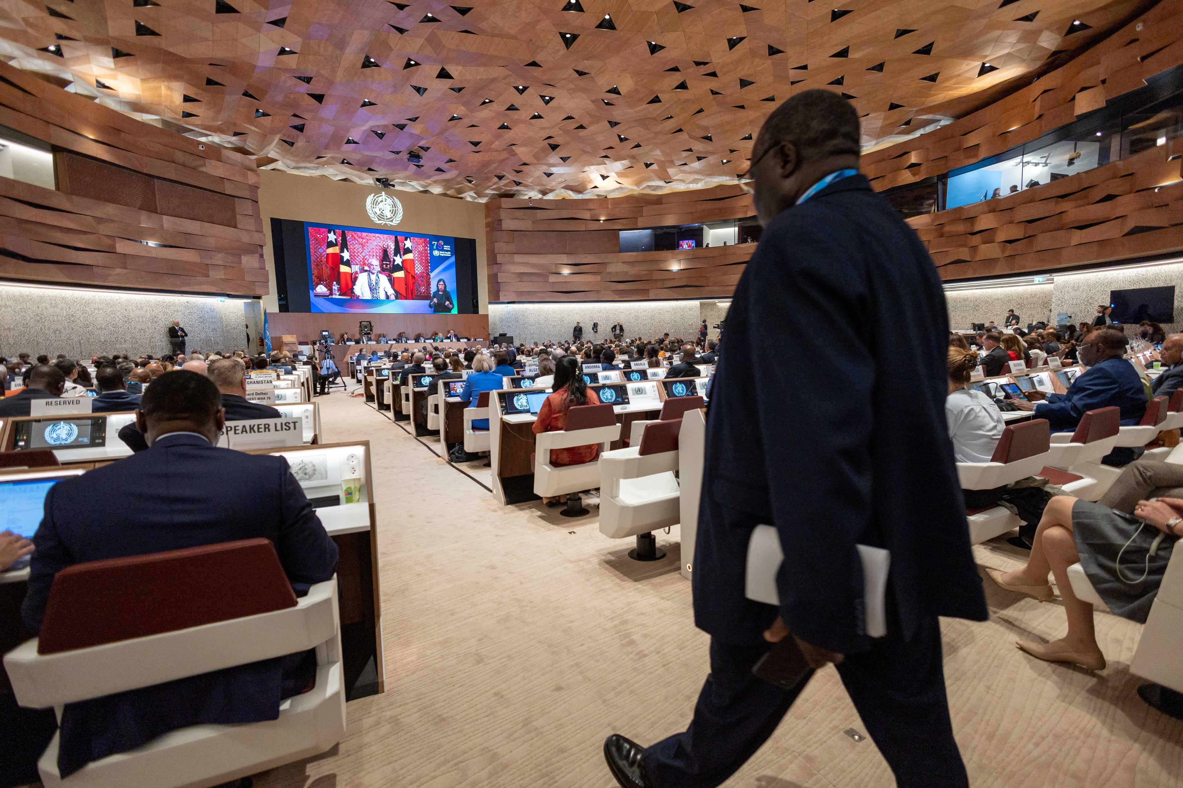 Overview of the World Health Assembly at the United Nations in Geneva, Switzerland, May 21. Photo: Reuters