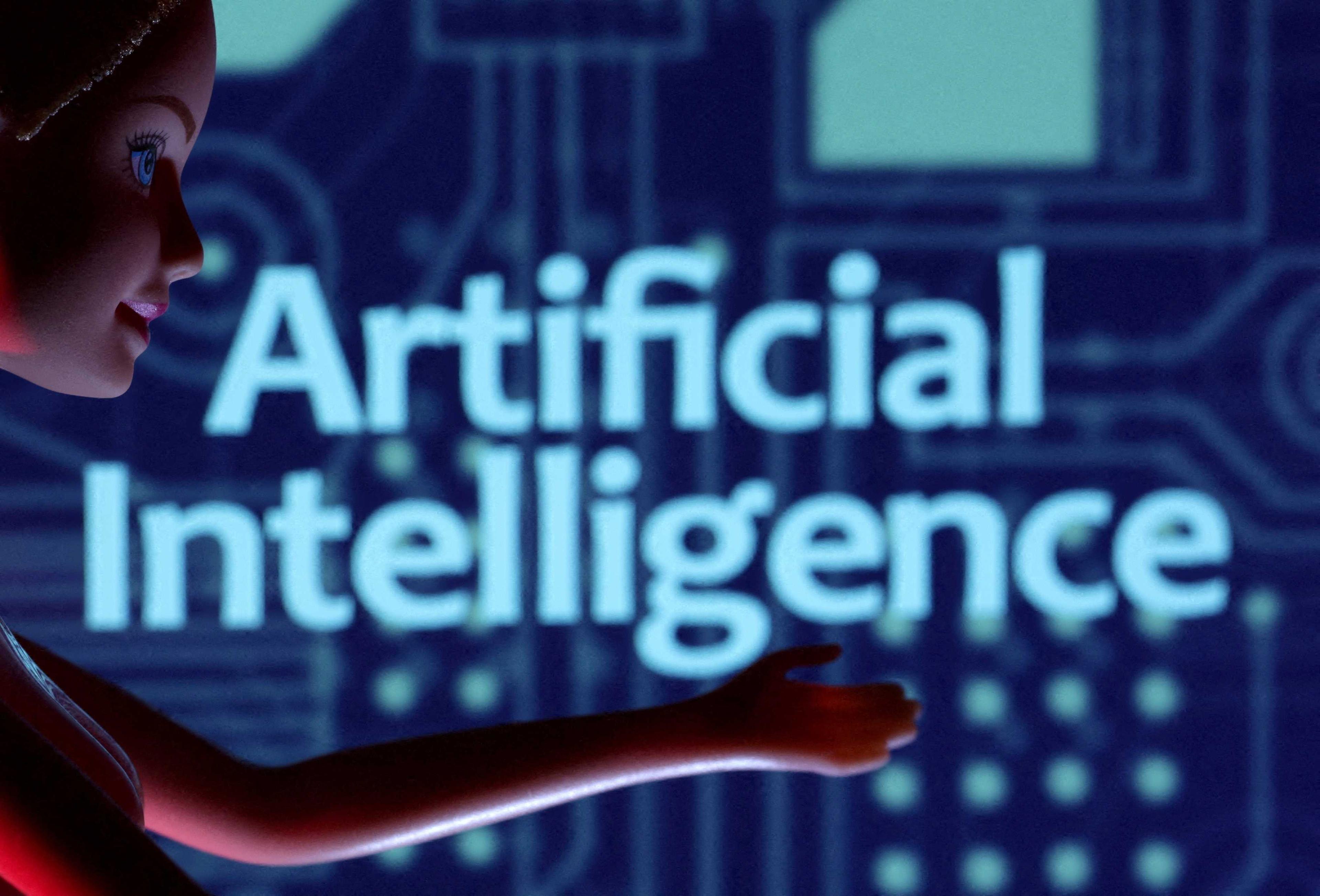 Artificial Intelligence words are seen in this illustration taken March 31. Photo: Reuters