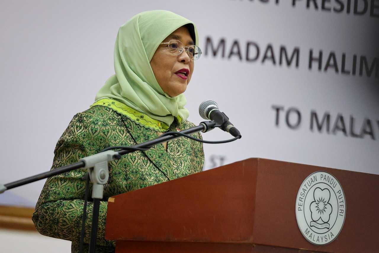 Presiden Singapura Halimah Yacob. Gambar: Bernama