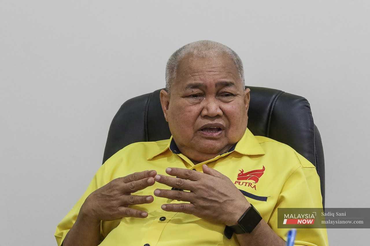 Putra president Ibrahim Ali speaks in an interview with MalaysiaNow.