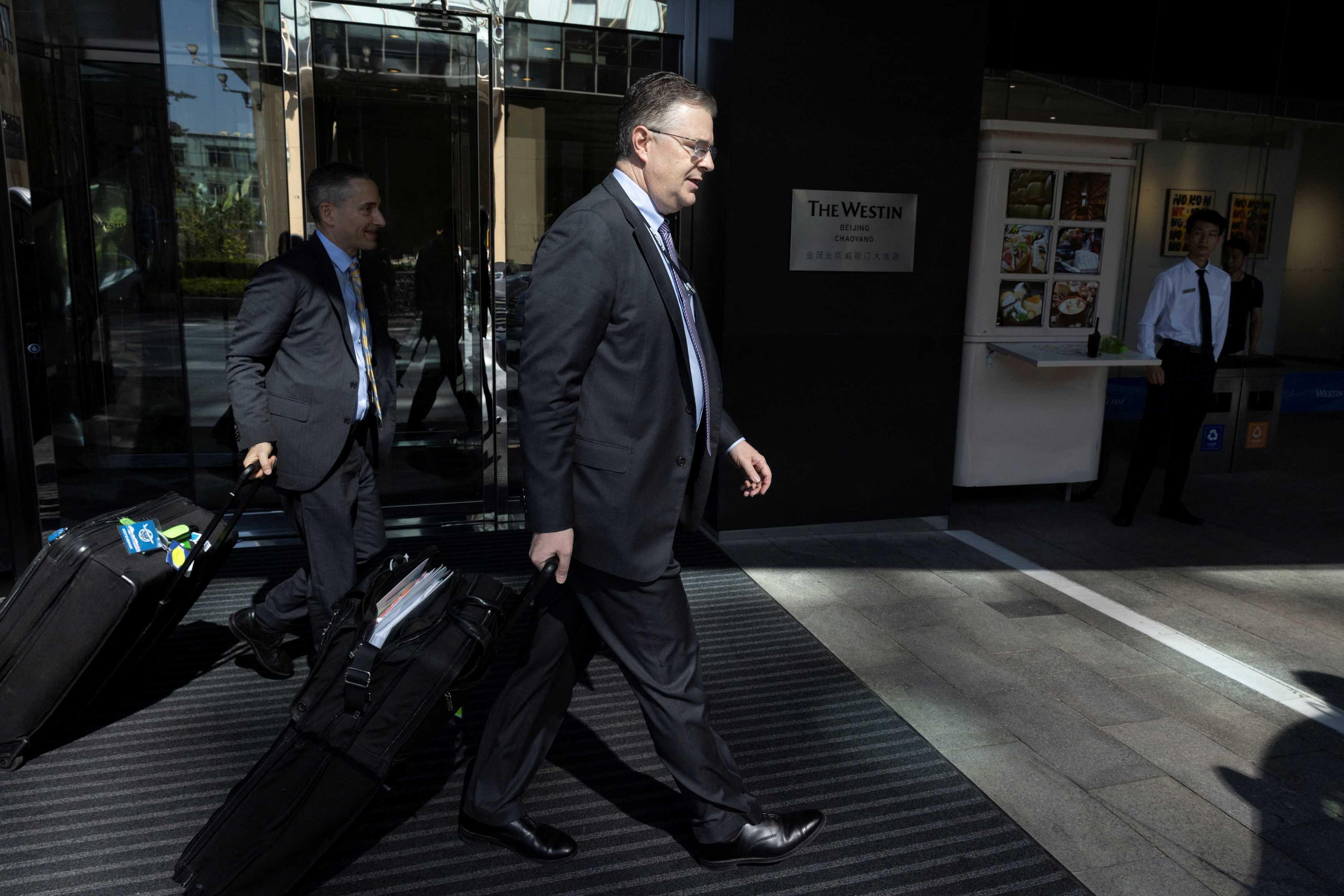 US Assistant Secretary of State for East Asian and Pacific Affairs Daniel Kritenbrink leaves a hotel during his visit to Beijing, China June 6. Photo: Reuters