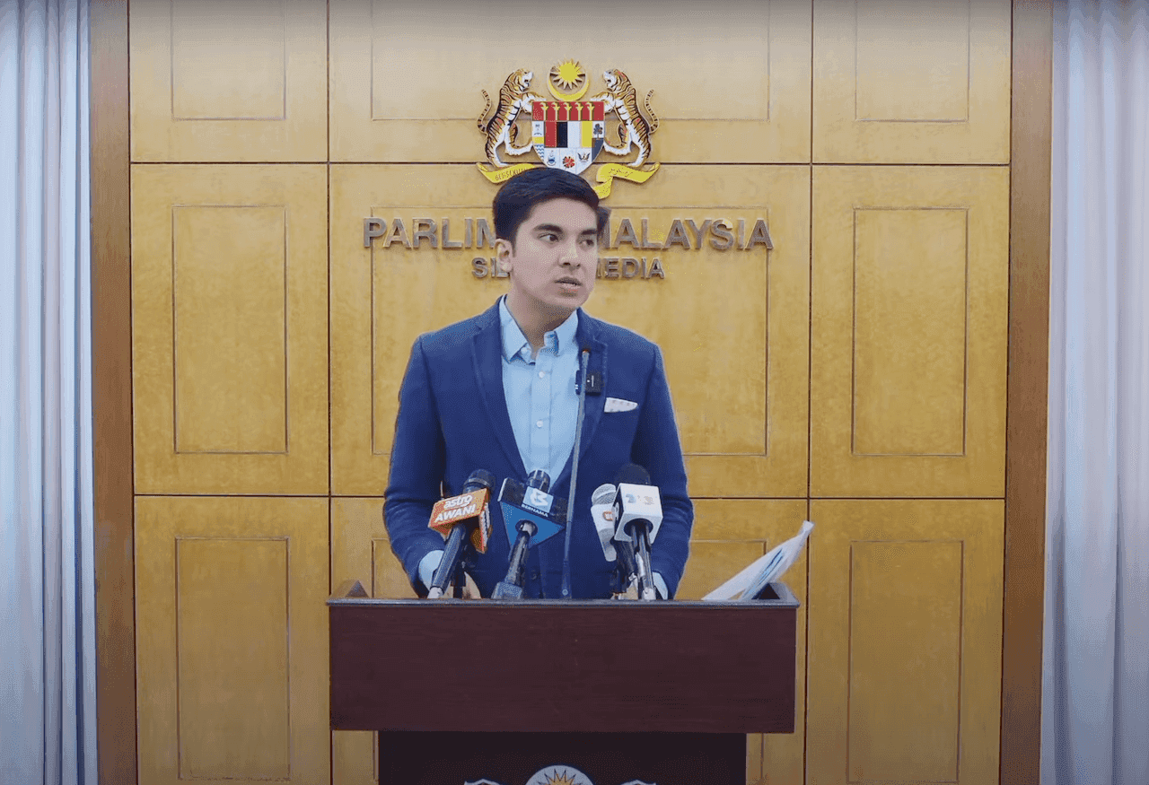 Muar MP Syed Saddiq Syed Abdul Rahman speaks in a press conference at the Parliament building, June 12. 

