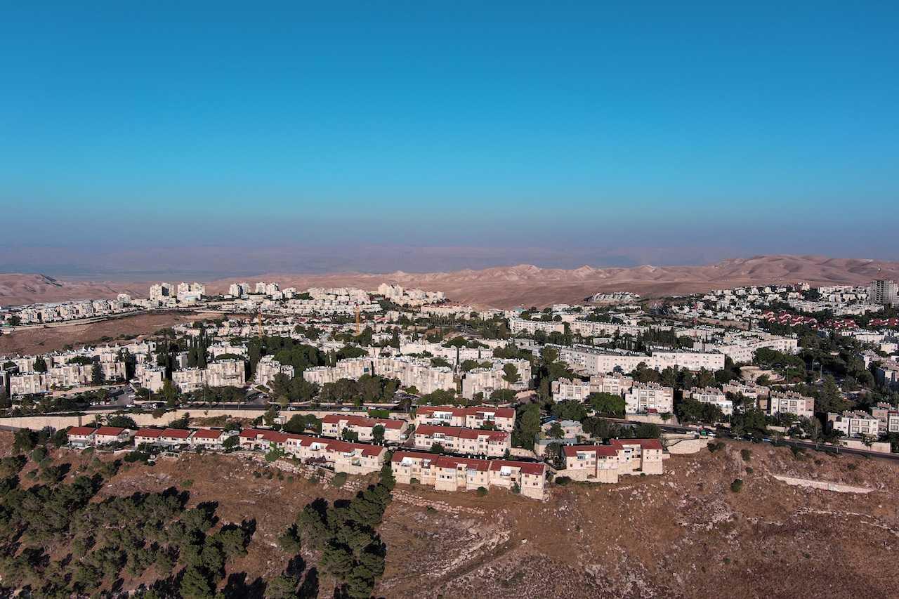 An aerial view shows the Jewish settlement of Maale Adumim in the Israeli-occupied West Bank, June 25. Photo: Reuters