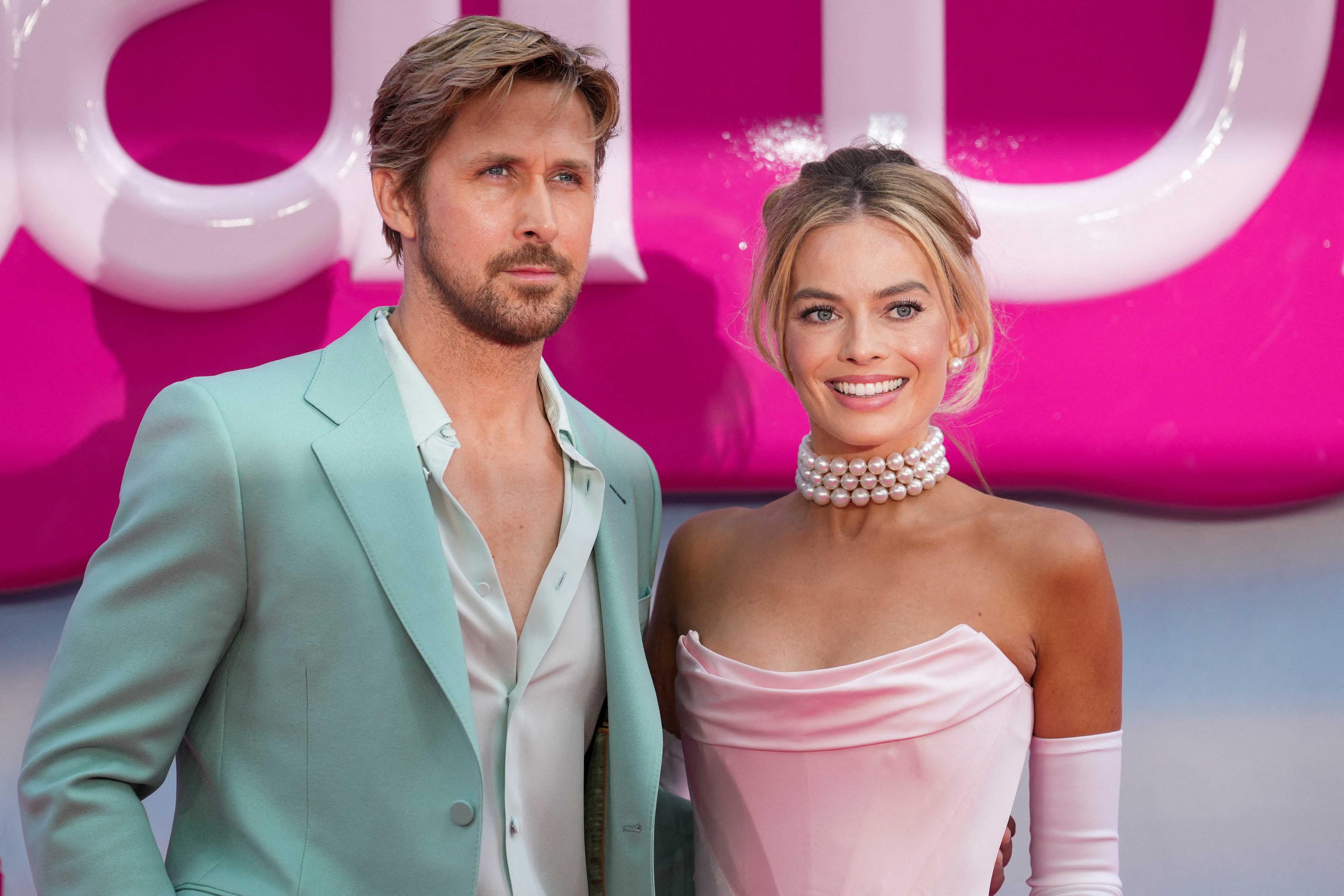 Margot Robbie and Ryan Gosling attend the European premiere of 'Barbie' in London, Britain July 12. Photo: Reuters