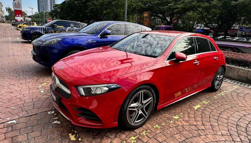 Some of the luxury cars seized during the operation.