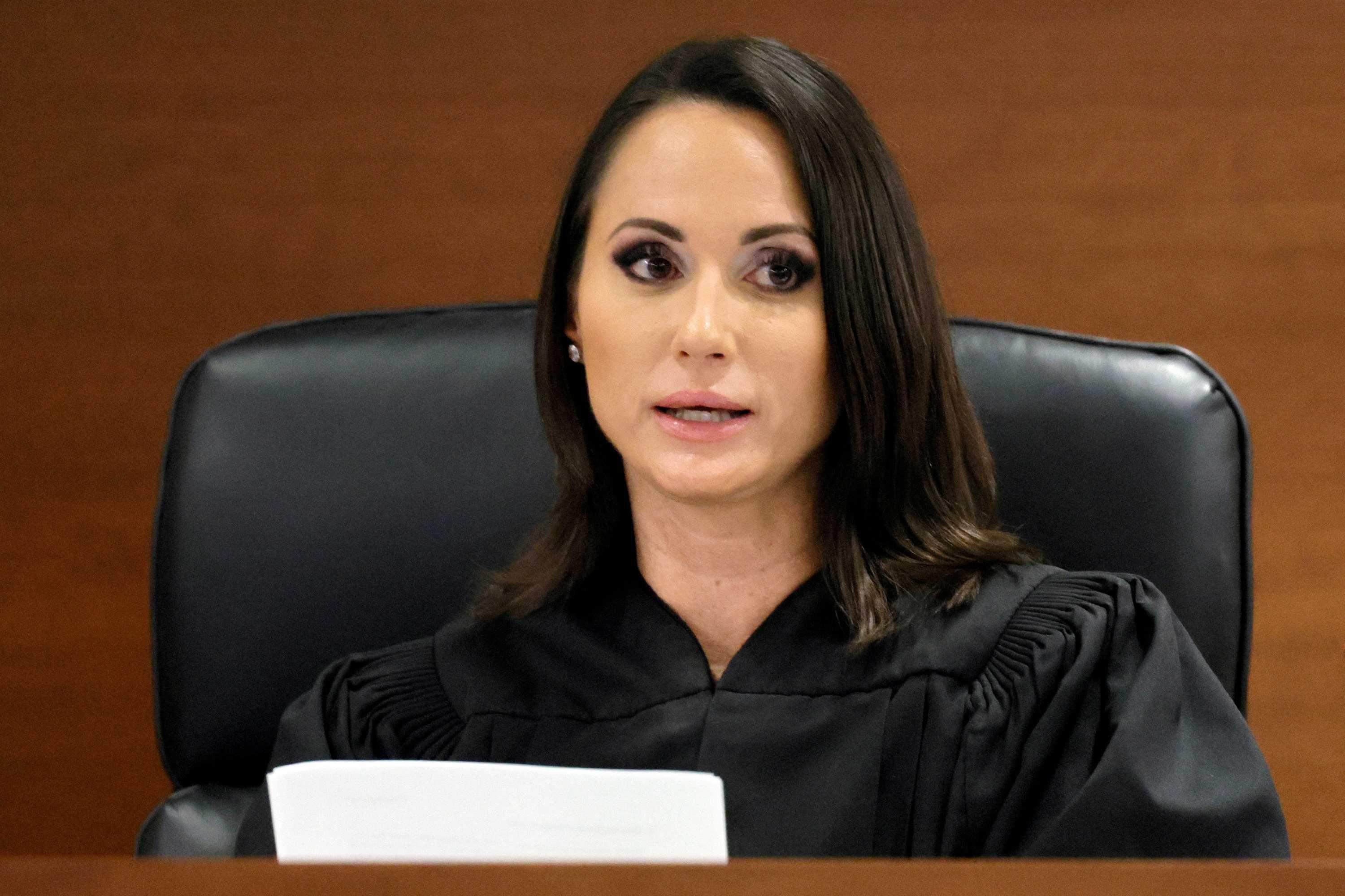 Judge Elizabeth Scherer reads the verdict in the trial of Marjory Stoneman Douglas High School shooter Nikolas Cruz at the Broward County Courthouse in Fort Lauderdale, Florida, US, Oct 13, 2022. Photo: Reuters