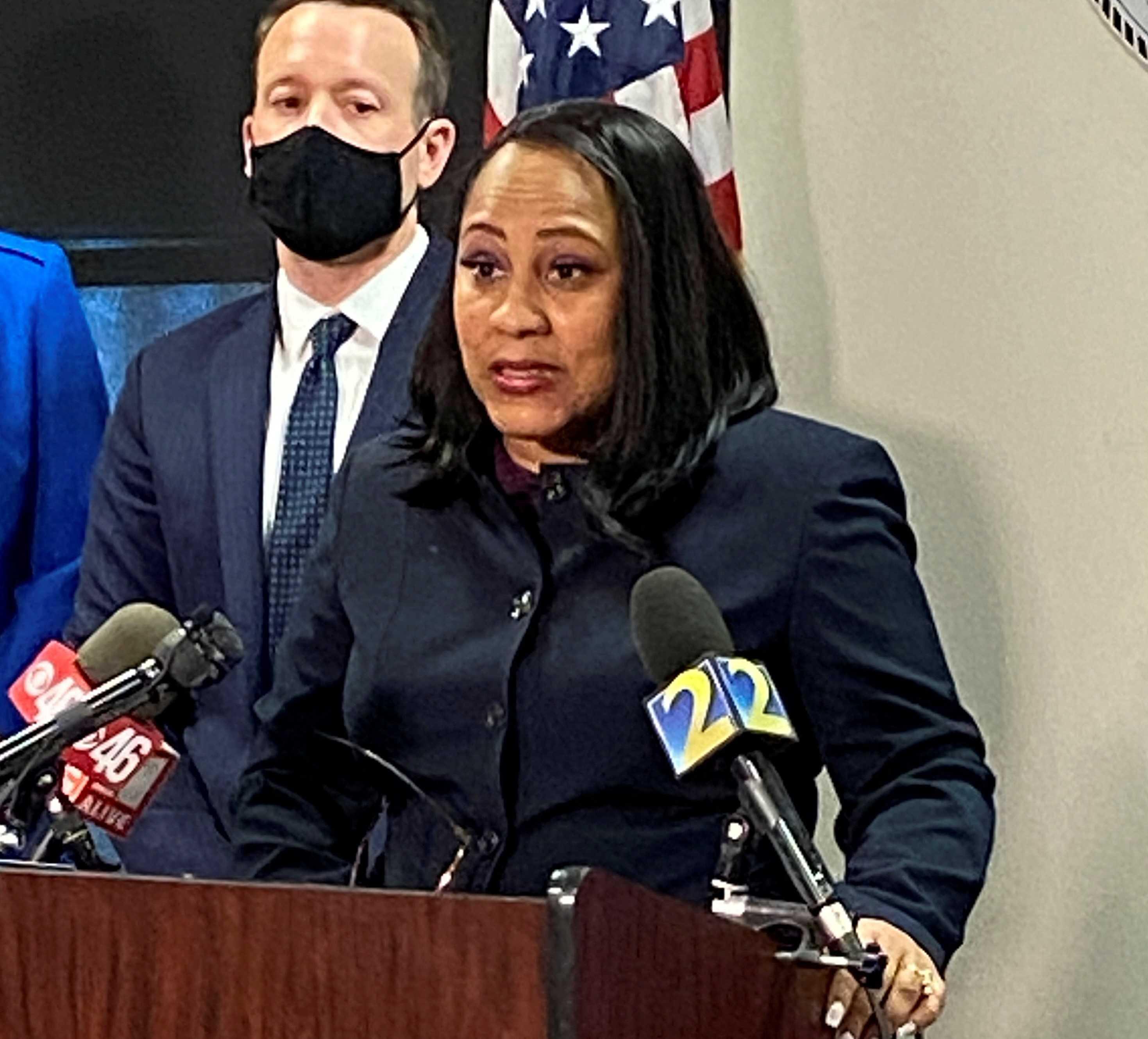 Fulton County District Attorney Fani Willis speaks at a news conference in Atlanta, Georgia, US, May 11, 2021. Photo: Reuters