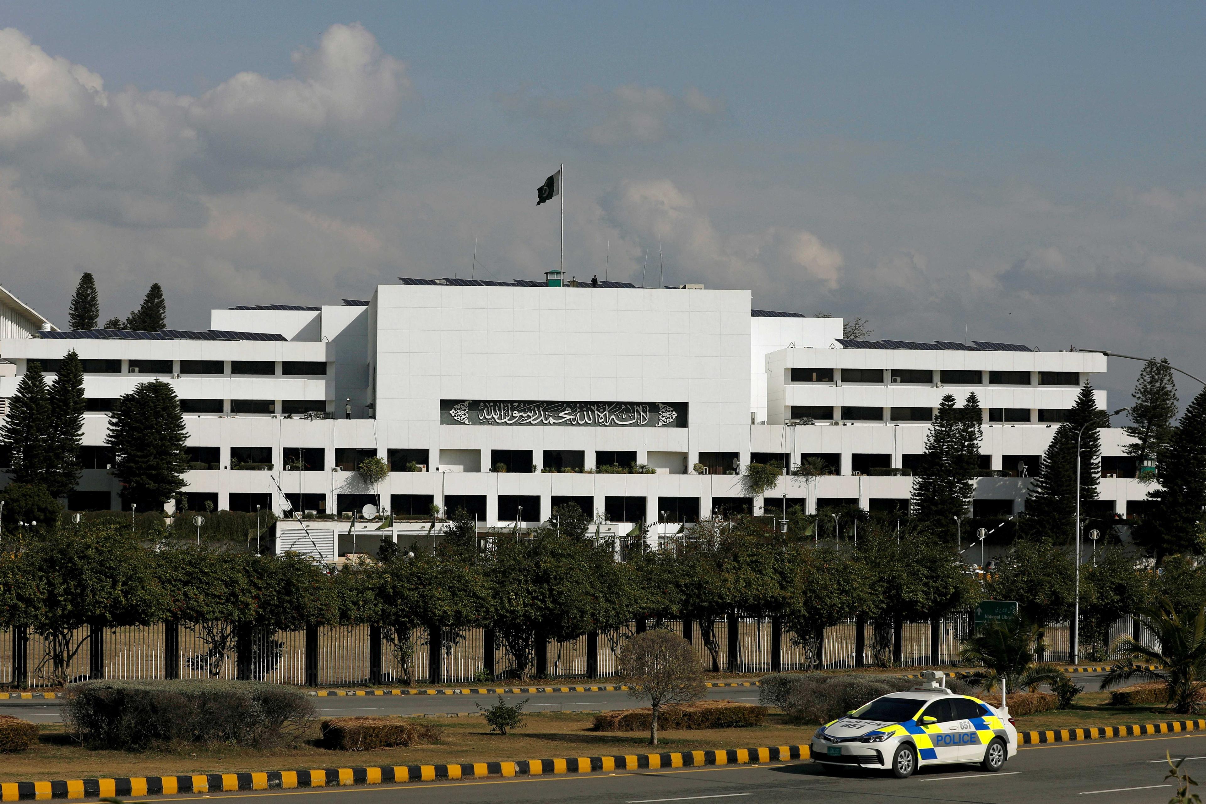 A general view of the Parliament building in Islamabad, Pakistan Jan 23, 2019. Photo: Reuters
