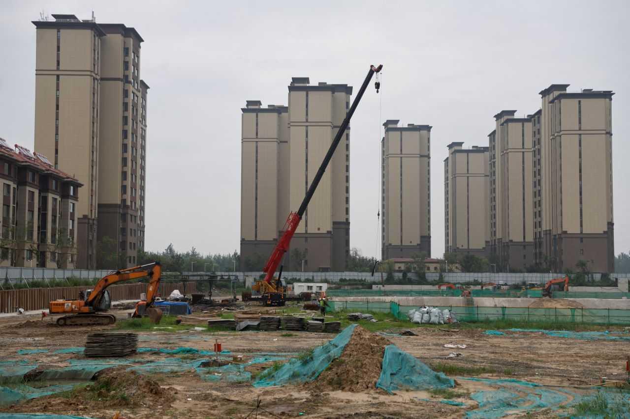 A construction site of residential buildings by Chinese developer Country Garden is pictured in Tianjin, China Aug 18. Photo: Reuters