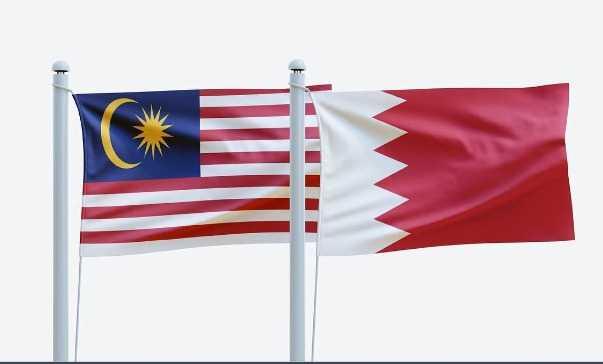 Bendera Malaysia dan Bahrain.