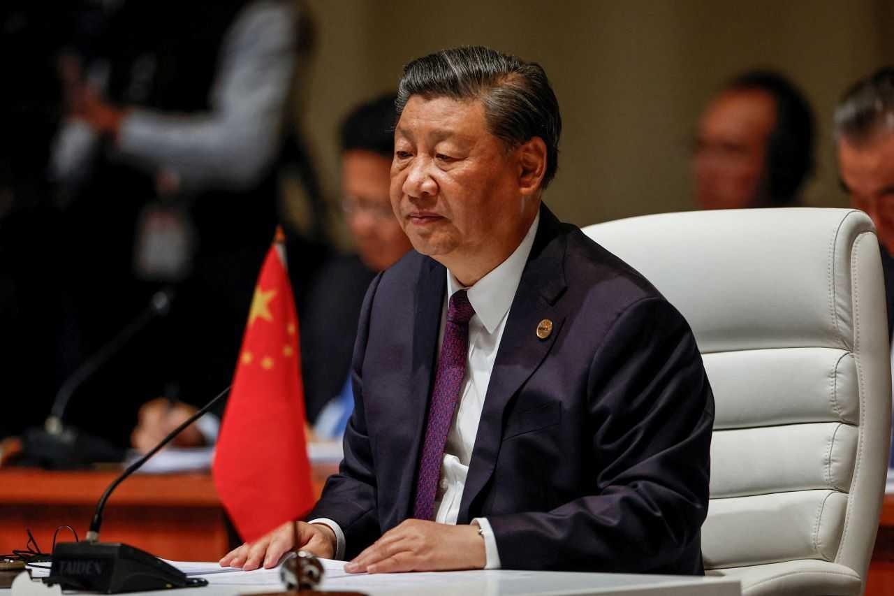 Chinese President Xi Jinping attends the plenary session of the 2023 Brics Summit at the Sandton Convention Centre in Johannesburg, South Africa on Aug 23. Photo: Reuters