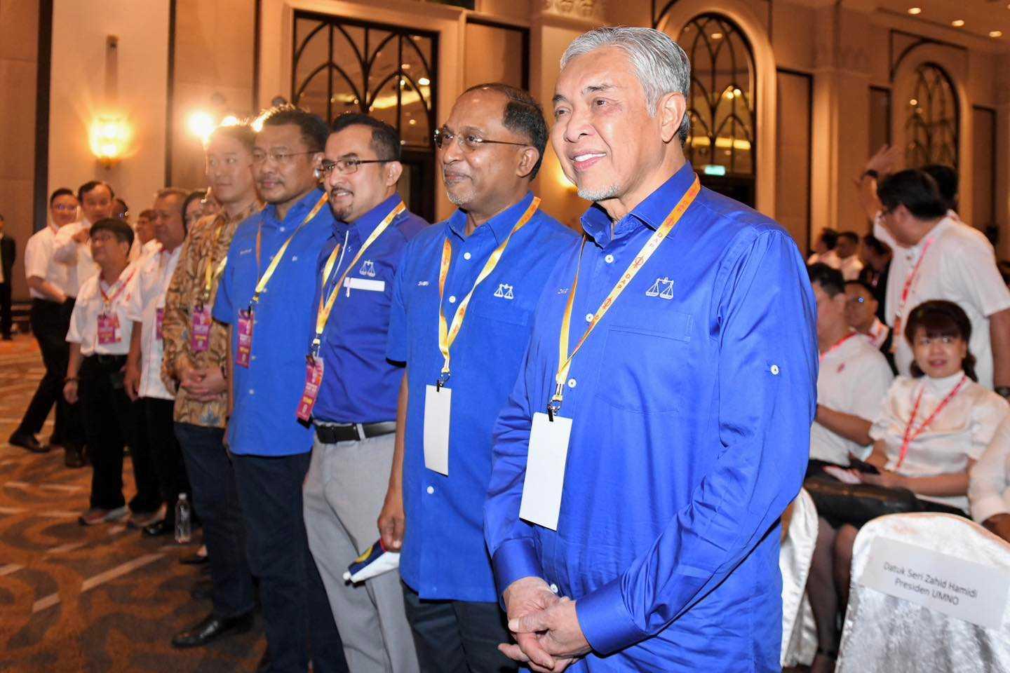 Barisan Nasional chairman Ahmad Zahid Hamidi attends the 2023 DAP convention in Putrajaya. Photo: Facebook 