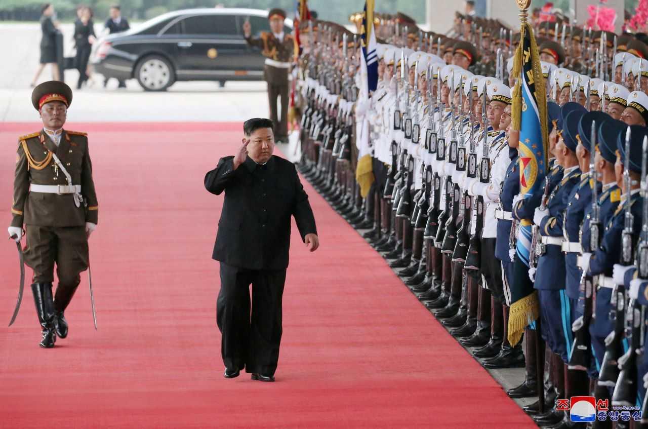 North Korean leader Kim Jong Un departs Pyongyang, North Korea, to visit Russia, Sept 10, in this image released by North Korea's Korean Central News Agency on Sept 12. Photo: Reuters