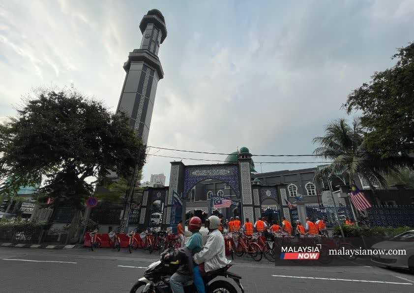 Masjid Jamek Kampung Baru di Kuala Lumpur, di mana perhimpunan 'Selamatkan Malaysia' dijadualkan berlangsung Sabtu ini.
