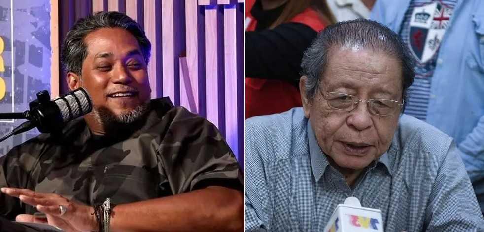 Bekas ketua pemuda Umno Khairy Jamaluddin (kiri) dan pemimpin veteran DAP Lim Kit Siang.