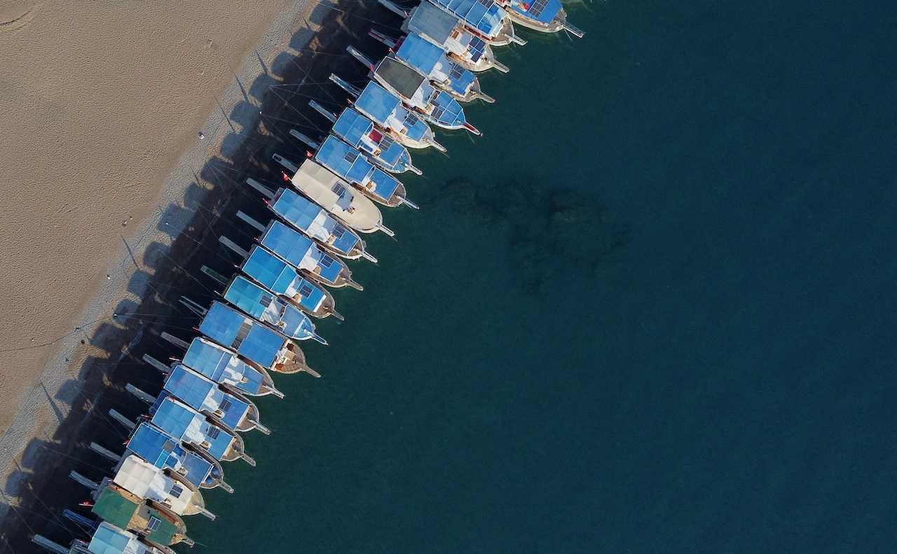 Tour boats are seen in Adrasan, a popular tourist destination on Turkey's Mediterranean coast, in Antalya province, Turkey. Photo: Reuters

