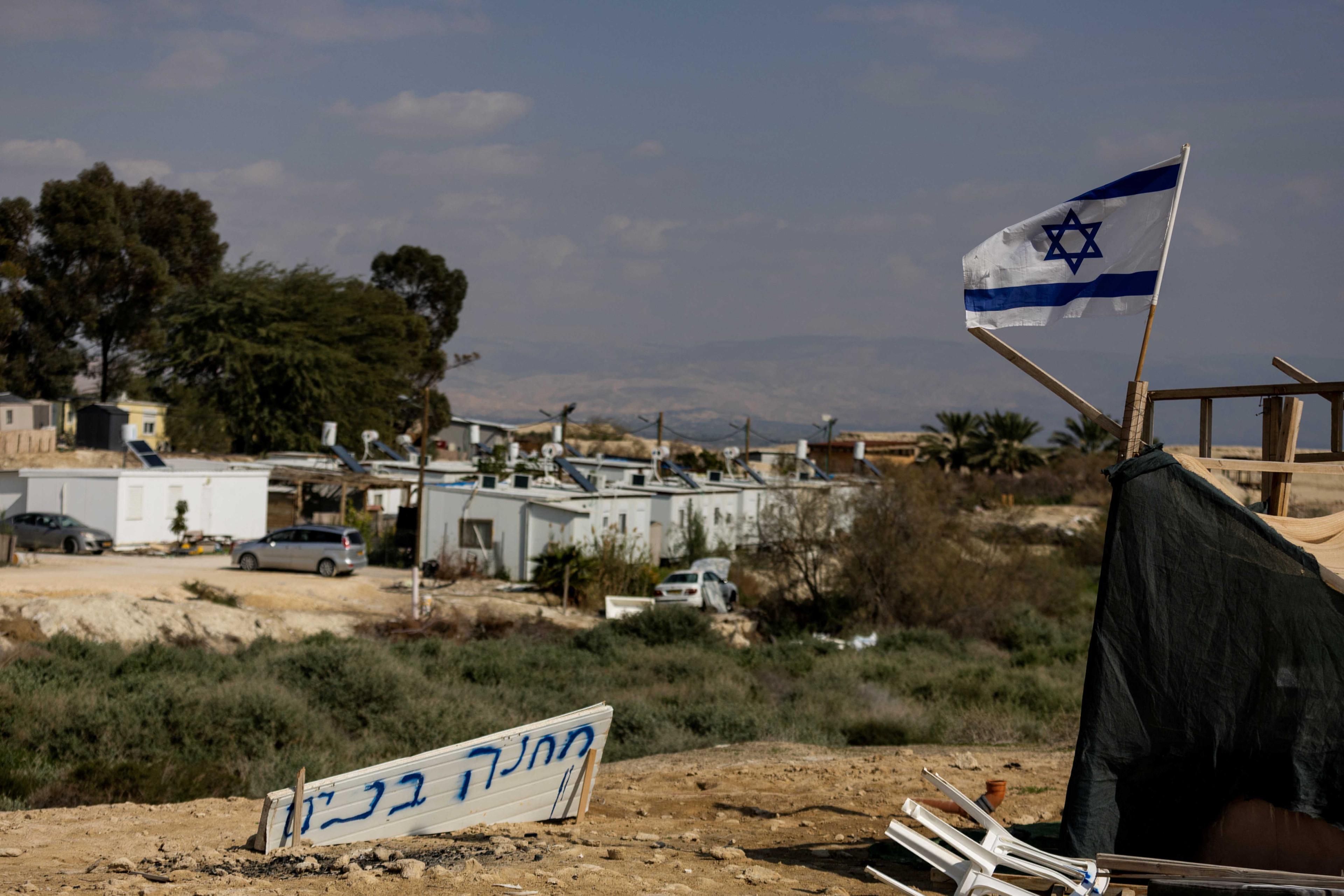 Mobile homes are seen in Beit Hogla, a settlement in the Israeli-occupied West Bank, Feb 15. Photo: Reuters