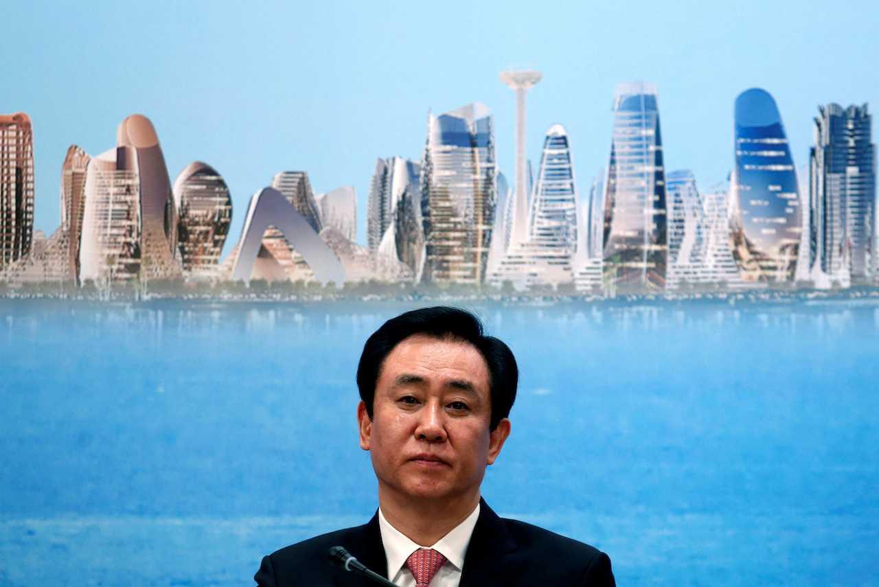 China Evergrande Group chairman Hui Ka Yan attends a press conference on the property developer's annual results in Hong Kong, March 28, 2017. Photo: Reuters