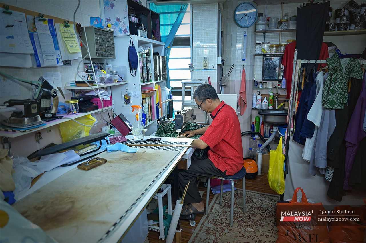 His shop may be small, but this year he has received some 200 orders of baju Melayu and batik shirts. He takes his last order three months before the start of Ramadan.