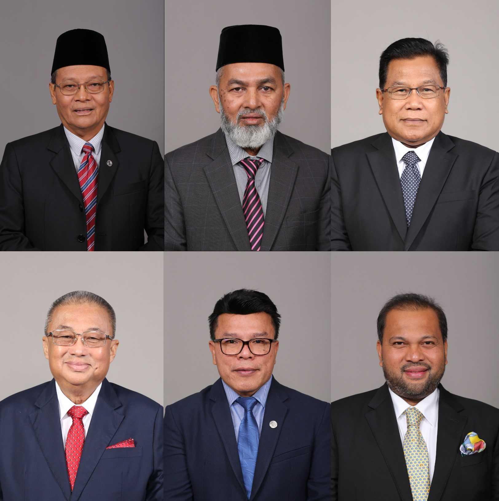 The six Bersatu MPs who await their seats to be declared vacant (top, left to right) Zulkafperi Hanafi (Tanjong Karang), Syed Abu Hussin Hafiz Syed Abdul (Bukit Gantang), Zahari Kechik (Jeli); (bottom) Suhaili Abdul Rahman (Labuan), Mohd Azizi Abu Naim (Gua Musang), and Iskandar Dzulkarnain Abdul Khalid (Kuala Kangsar).