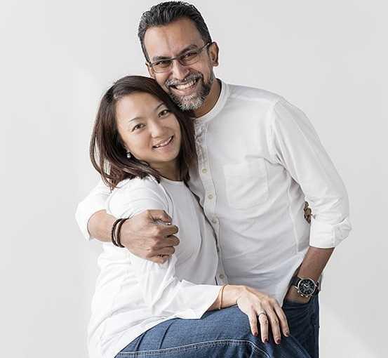 Hannah Yeoh and husband Ramachandran Muniandy.