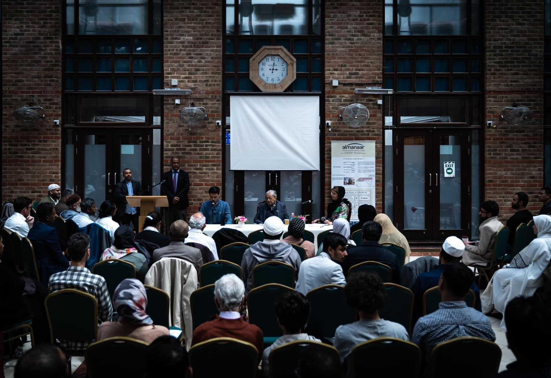 Dr Mahathir Mohamad at an event in London on the eve of his 99th birthday yesterday. Photo: Facebook