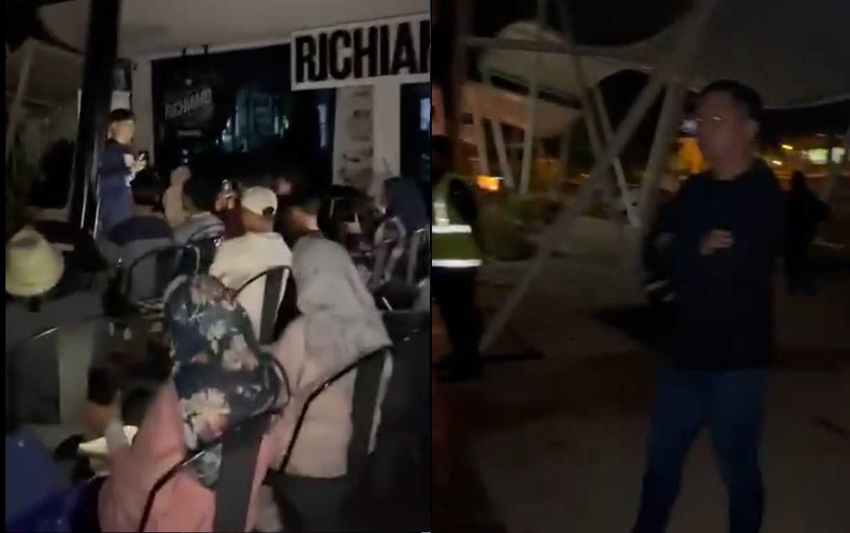 Participants of a forum at the International Islamic University on Nov 7 continued the event in the dark and without microphone, as several men believed to be members of the police's Special Branch stood by.