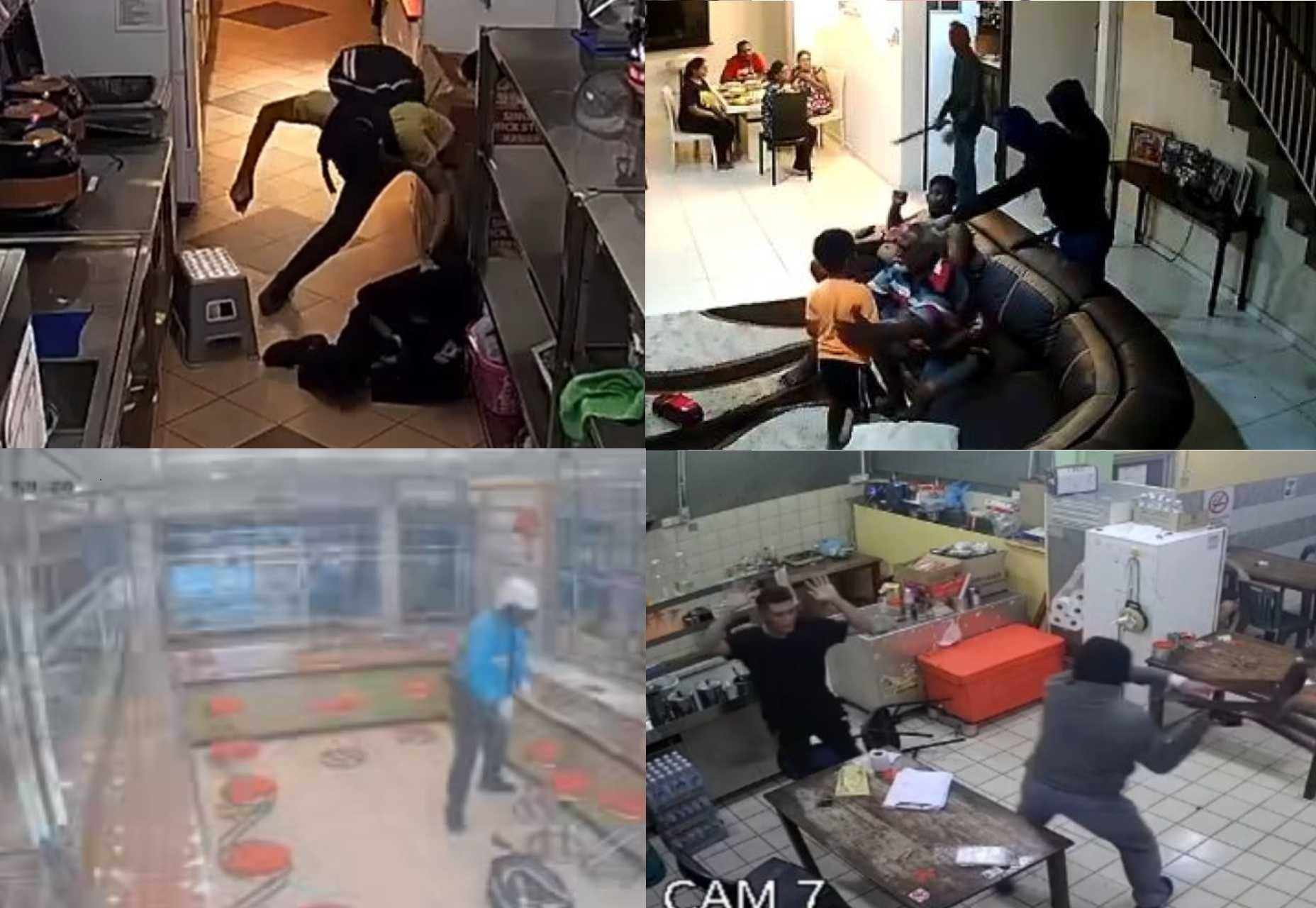 CCTV images such as these showing crimes being committed have been circulating on social media in recent months.