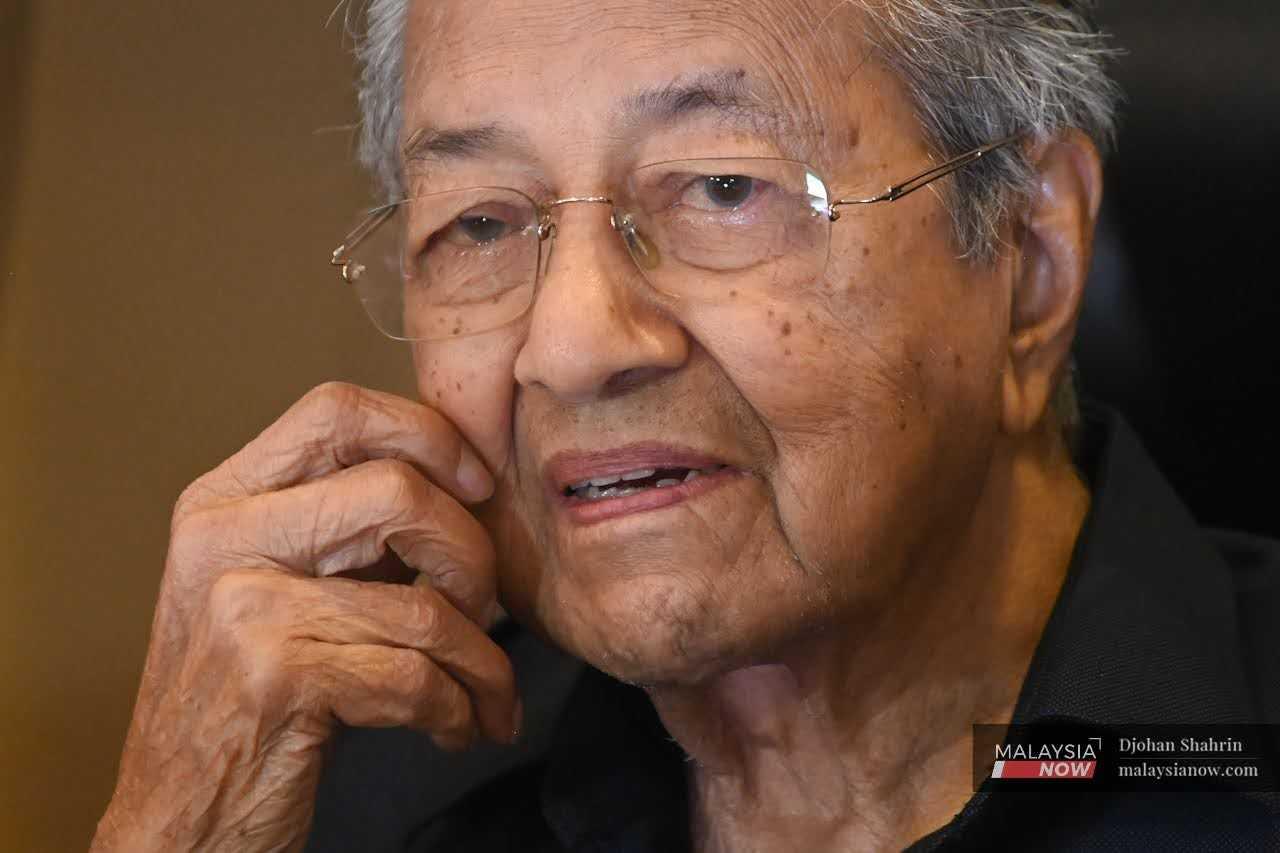 Dr Mahathir Mohamad points to an individual he claims 'operates above the law' when commenting the citizenship scandal involving the national football team.