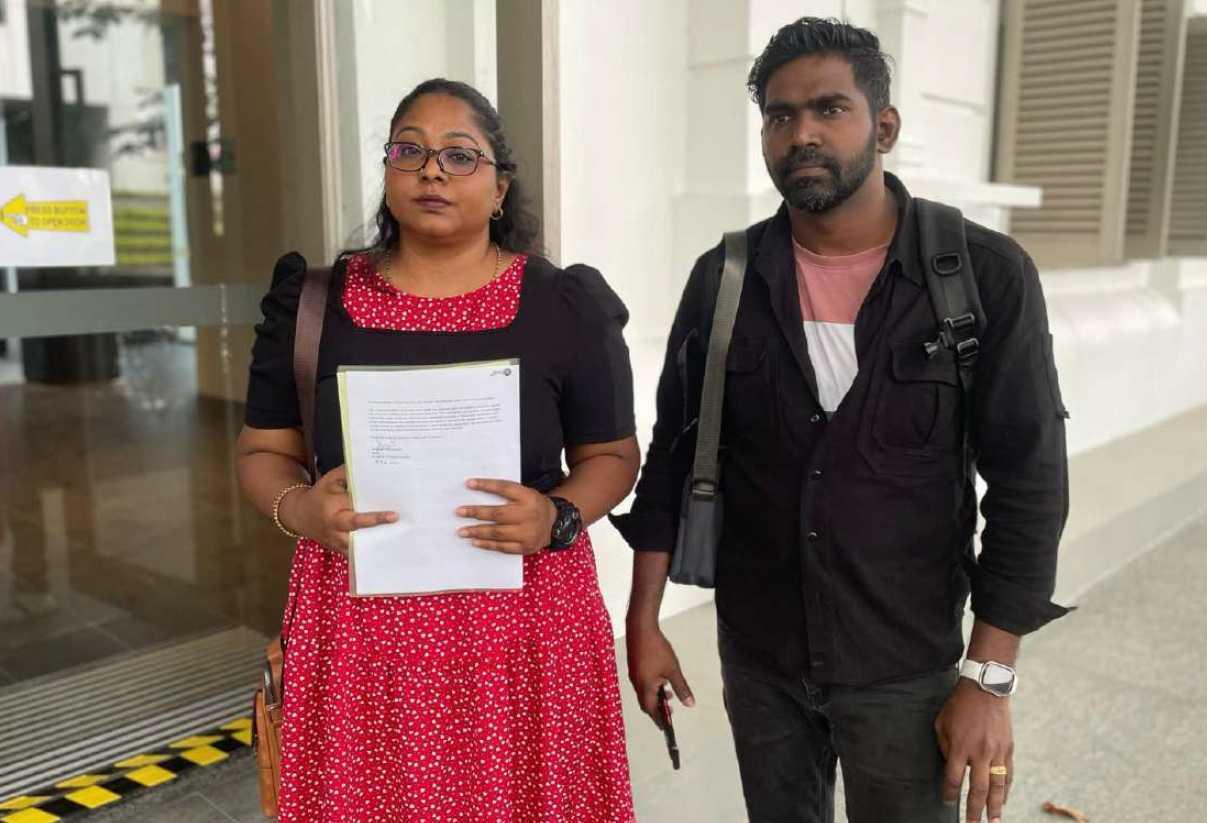 Sangkari Pranthaman and Isaac Pranthaman, the siblings of Malaysian prisoner Pannir Selvam who was controversially executed by Singapore on Oct 8, 2025.