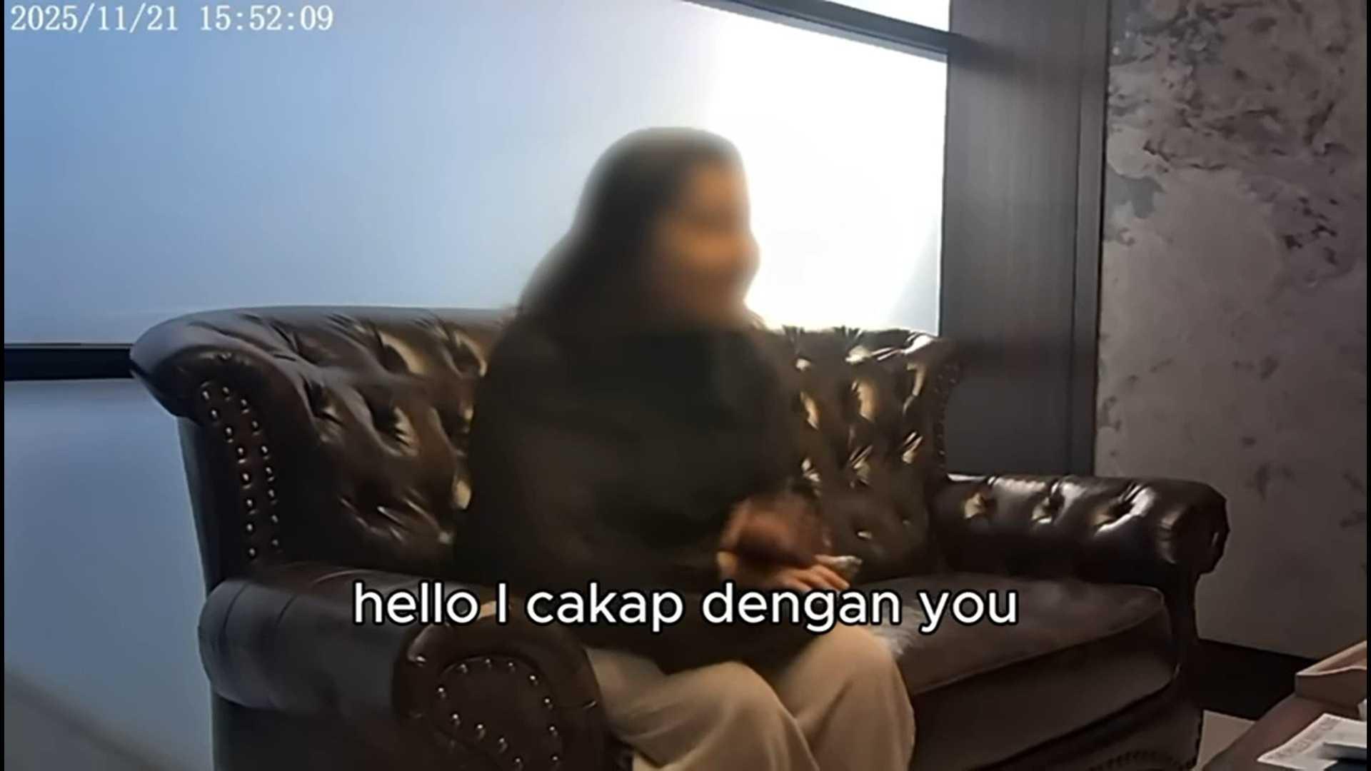 A screenshot of the video featuring a woman identified as a proxy to Shamsul Iskandar Md Akin, who resigned as Anwar Ibrahim's political secretary.