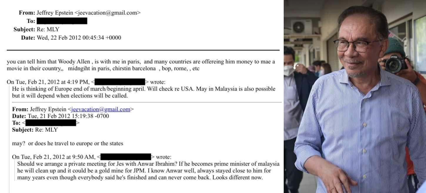 Prime Minister Anwar Ibrahim has been asked to explain an email correspondence involving US sex offender Jeffrey Epstein, in which the Pakatan Harapan leader's name was mentioned favourably.