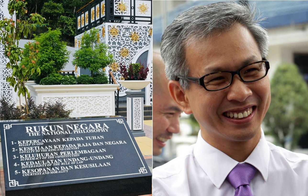 Tony Pua says loyalty to King and Country does not extend to royal decrees, in an apparent response to the Sultan of Selangor's call for politicians in the state to refresh their understanding of the Rukun Negara principles which are listed on a recently erected plaque in Shah Alam.